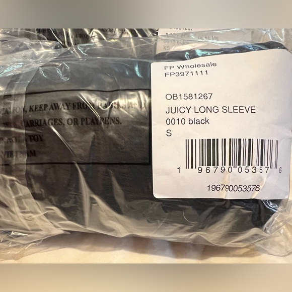 Free People Juicy Thermal Waffle Long Sleeve Tunic Black Sz XS, S, M $88 Retail - Picture 8 of 9